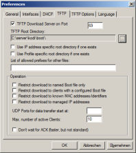 dhcp tftp configuration
